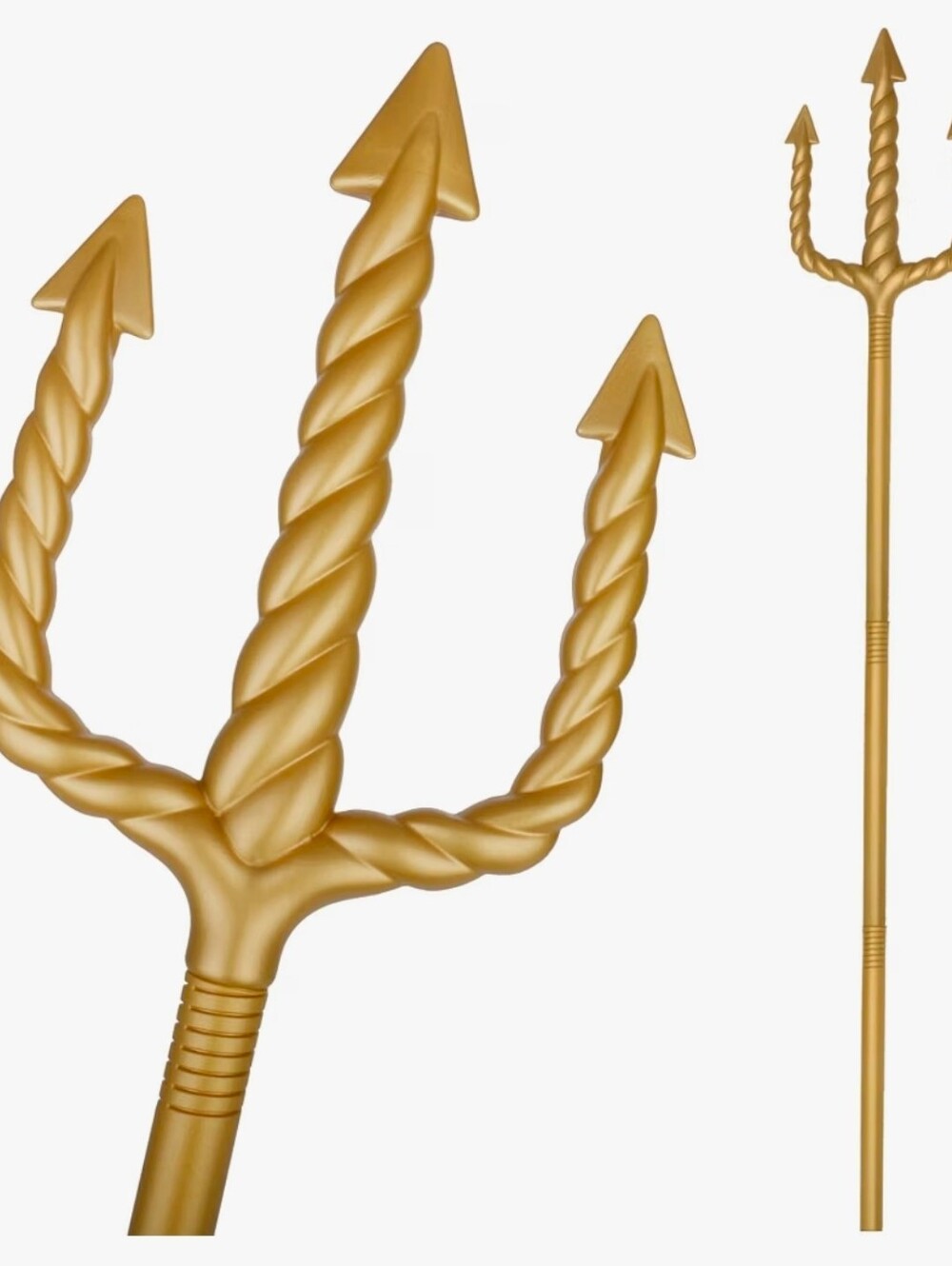 Gold Trident Prop, 48 in Poseidon Costume Accessory For Kids And Adults